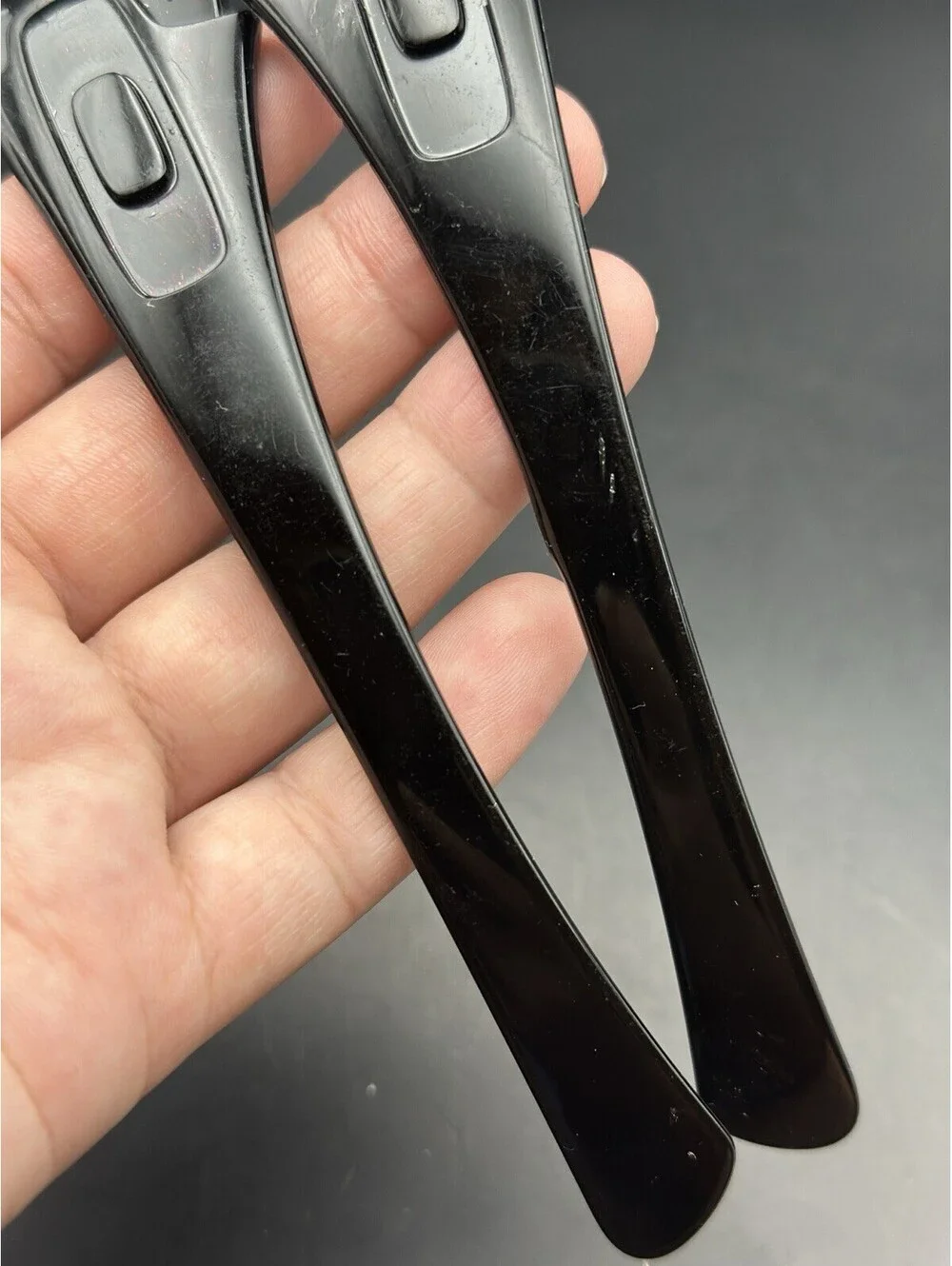 Oakley Hijinx Bruce Irons Polished Black OEM Replacement Arms